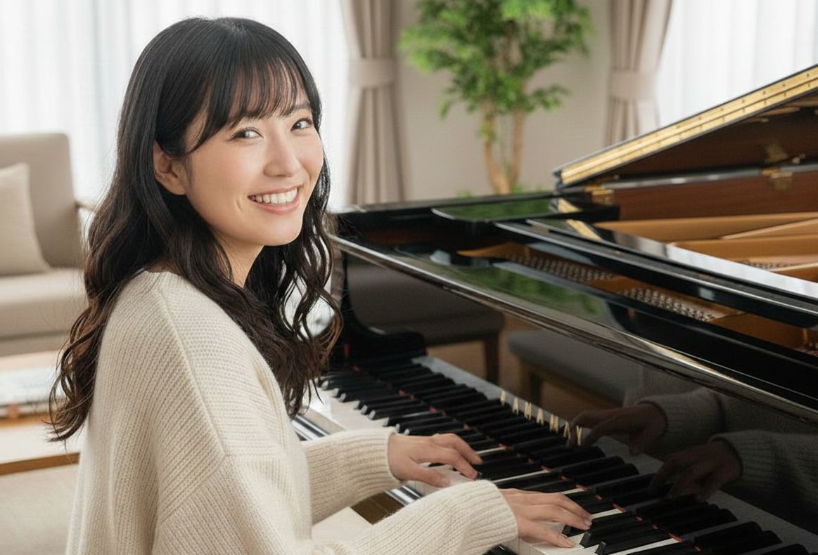 ピアノを弾く女性